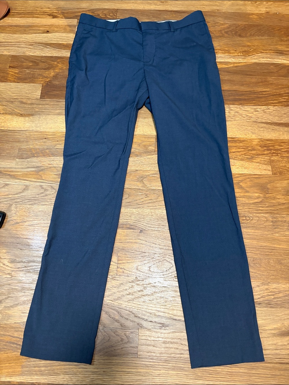 H&M Men's Dark Blue Dress Pants - Slim Straight